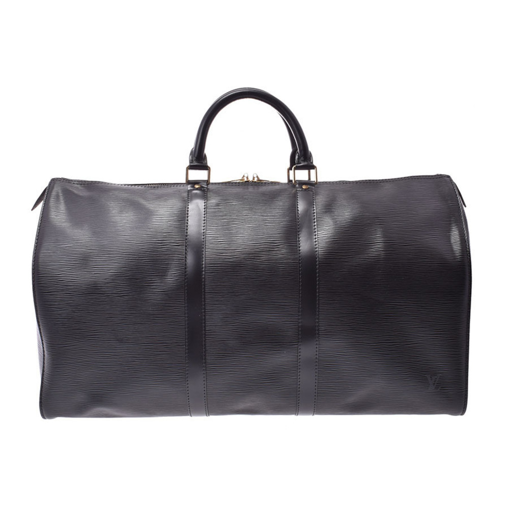 Louis Vuitton Epi Keepall Noir Black Leather Boston Bag